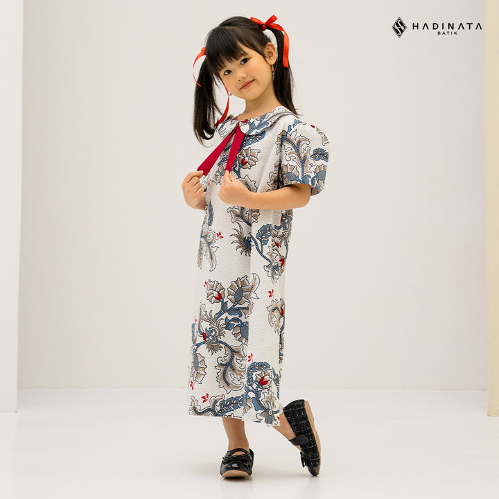 Hadinata Batik Premium Dress Anak Superfine Gracika White