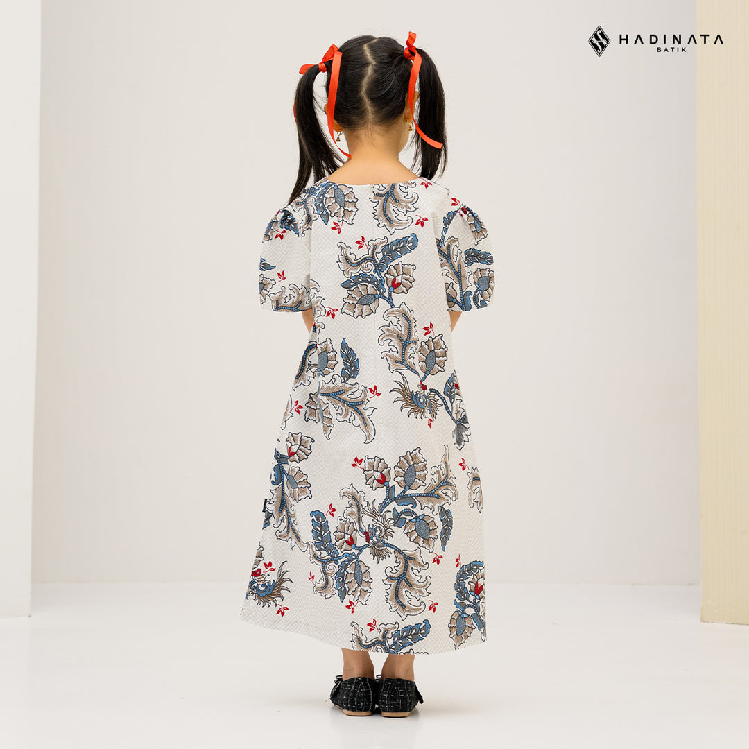 Hadinata Batik Premium Dress Anak Superfine Gracika White