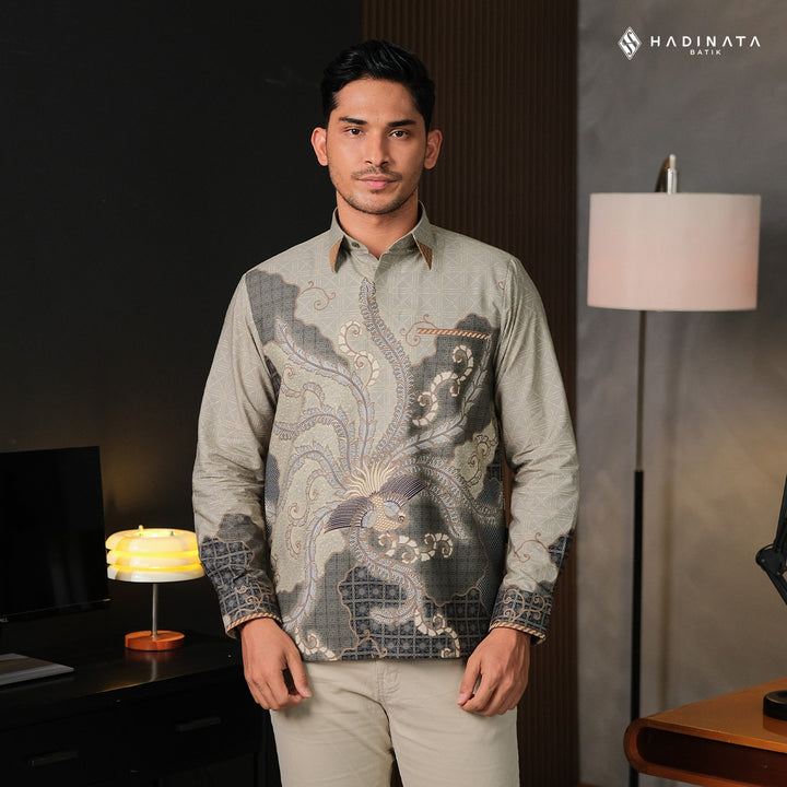 Kemeja Batik Signature Lengan Panjang - Alodya Green
