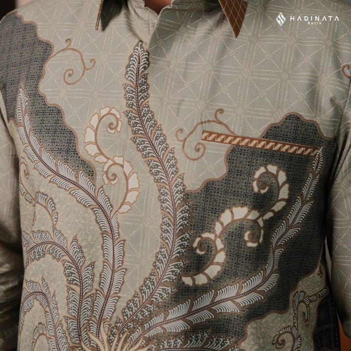 Kemeja Batik Signature Lengan Panjang - Alodya Green