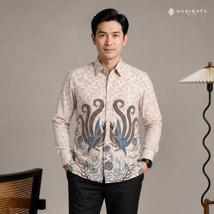 Kemeja Lengan Panjang - Raphalla Cream