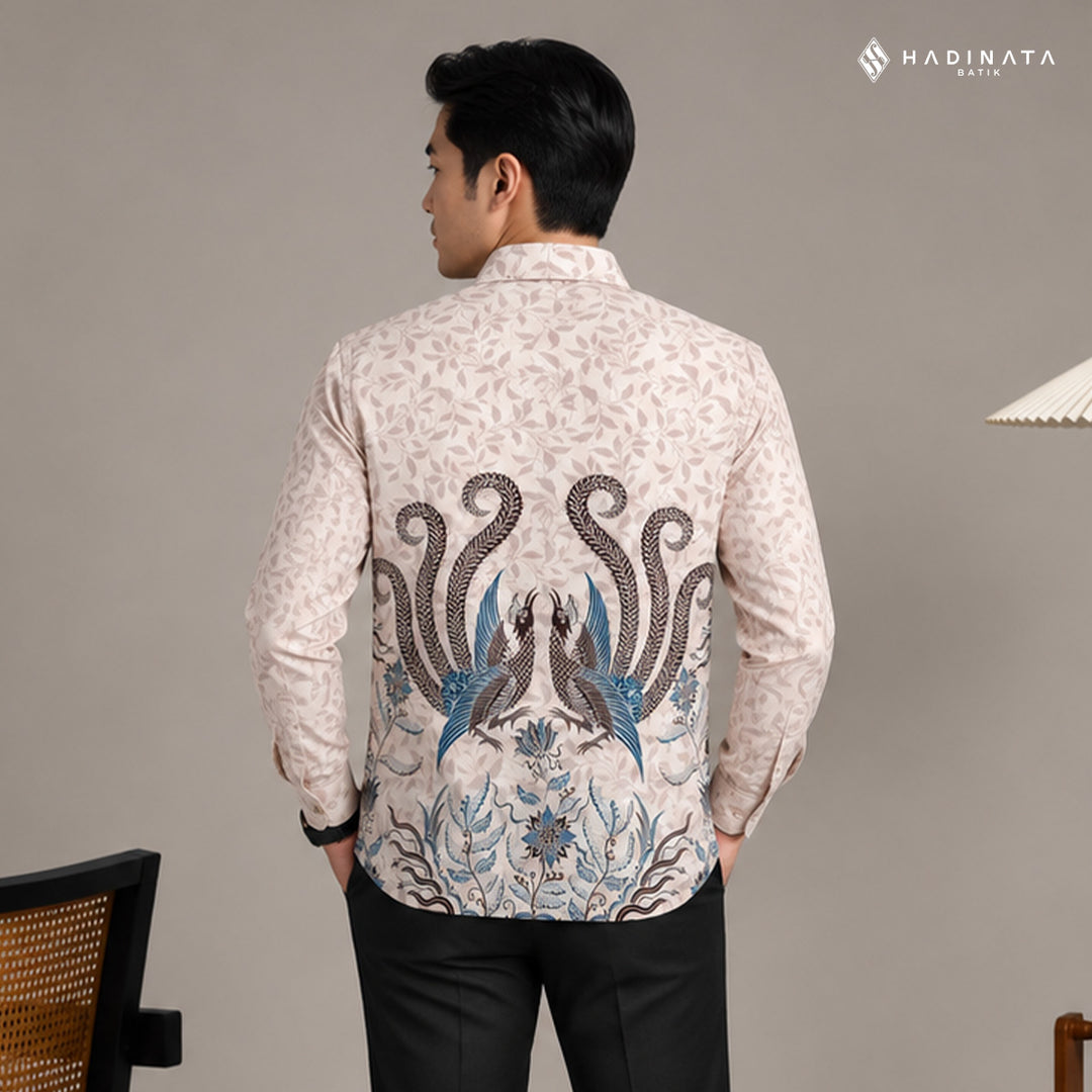 Kemeja Lengan Panjang - Raphalla Cream
