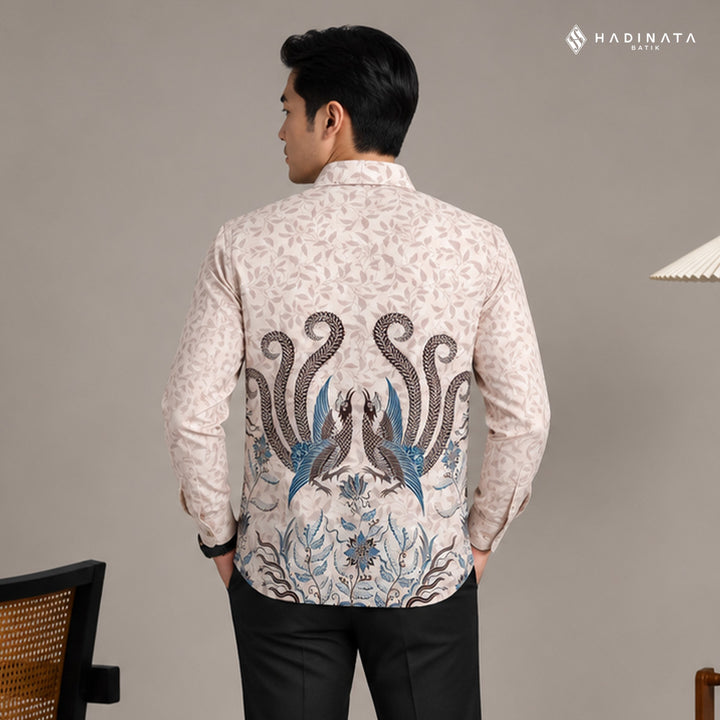 Kemeja Lengan Panjang - Raphalla Cream