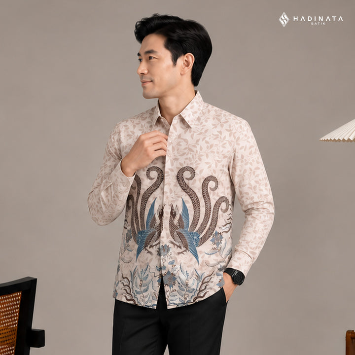 Kemeja Lengan Panjang - Raphalla Cream