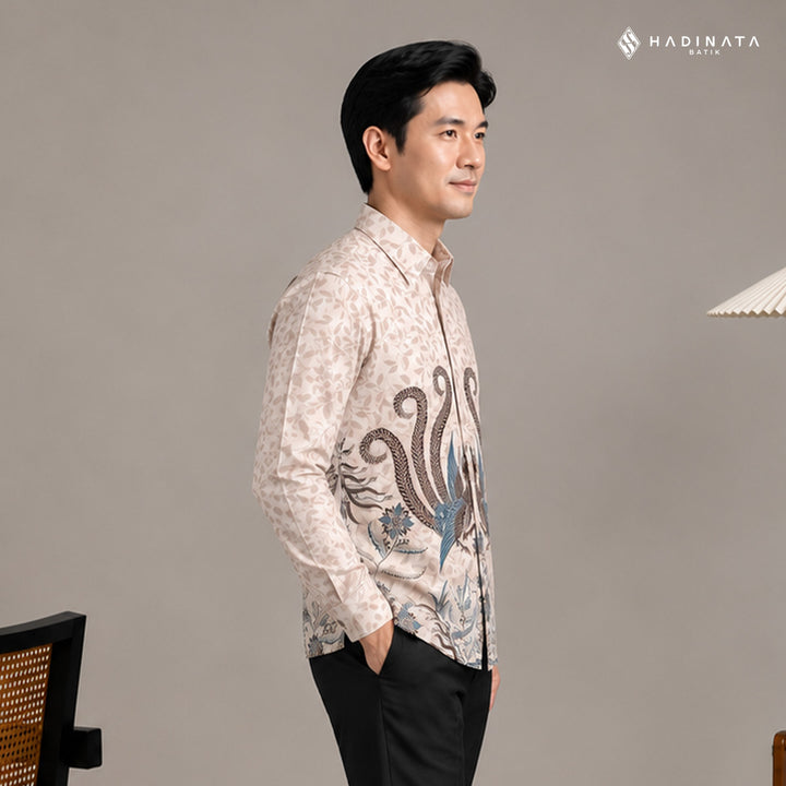 Kemeja Lengan Panjang - Raphalla Cream