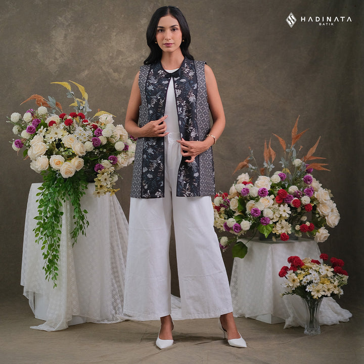 Hadinata Batik Premium Outer Wanita Superfine Furing Widuri Black