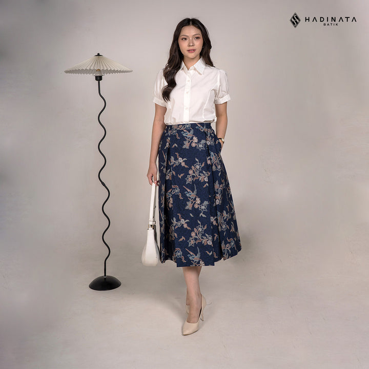 Hadinata Batik Premium Rok Batik Wanita Rinanti Navy