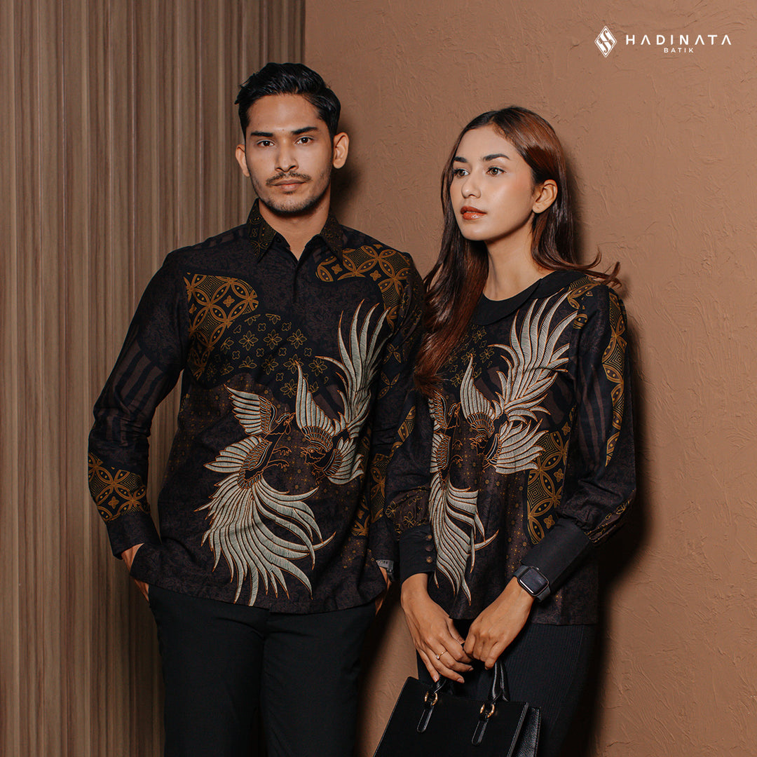 Hadinata Batik Sarimbit Set Batik Couple Meru Malia - Kemeja Panjang & Blouse
