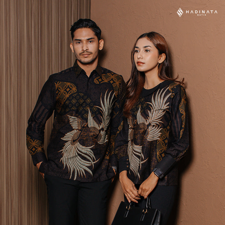 Hadinata Batik Sarimbit Set Batik Couple Meru Malia - Kemeja Panjang & Blouse