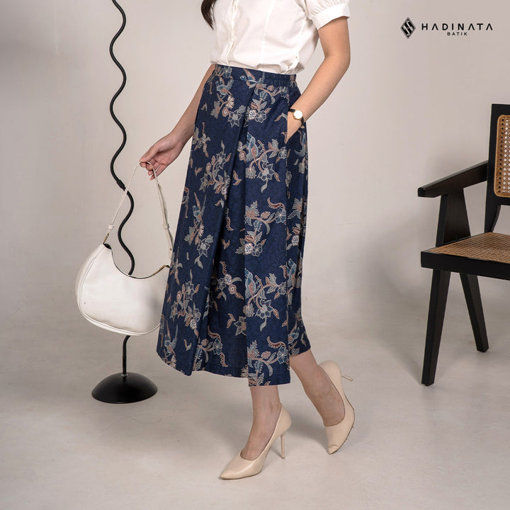 Hadinata Batik Premium Rok Batik Wanita Rinanti Navy