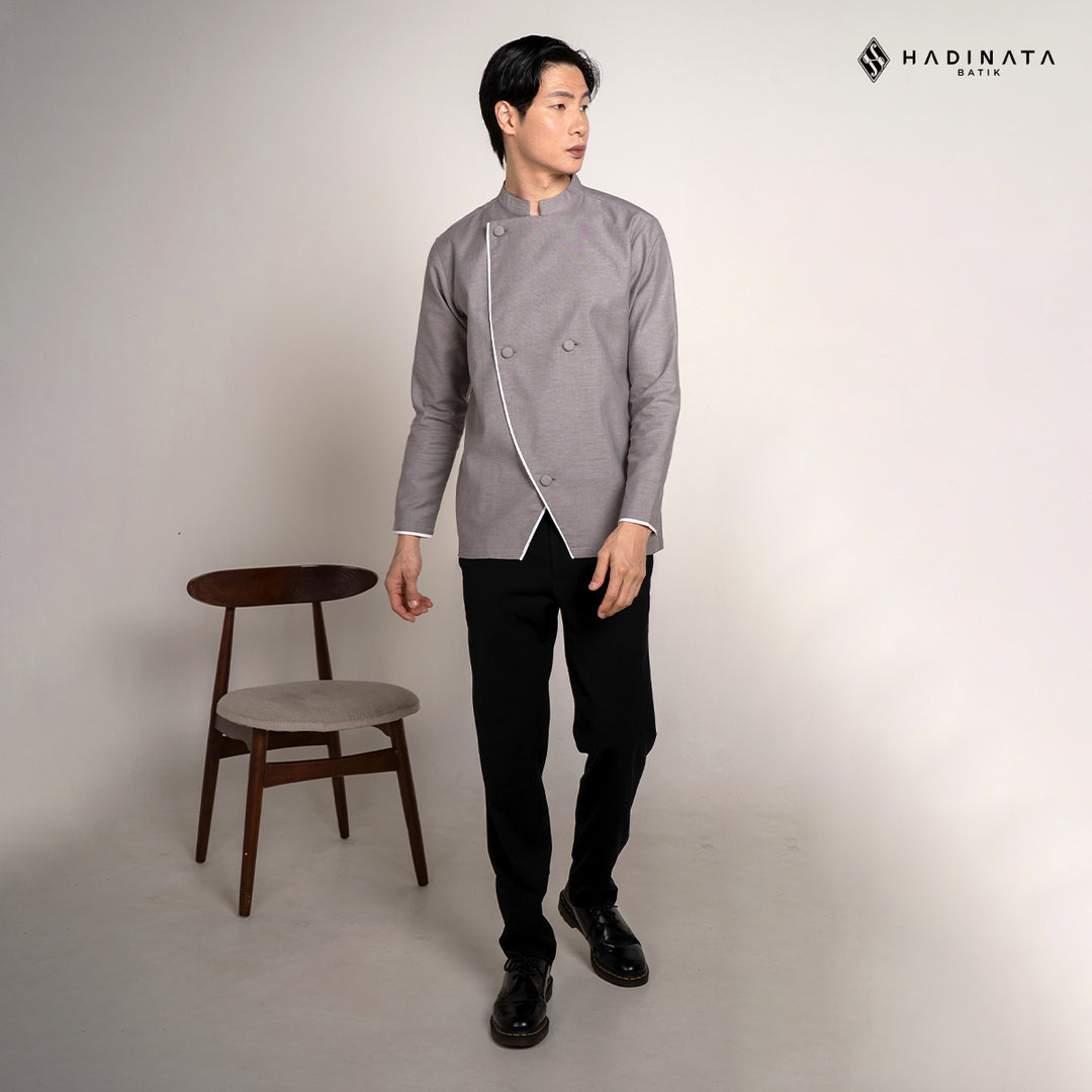 Hadinata Batik Premium Beskap Pria Lengan Panjang Dobby Furing Prakarsa