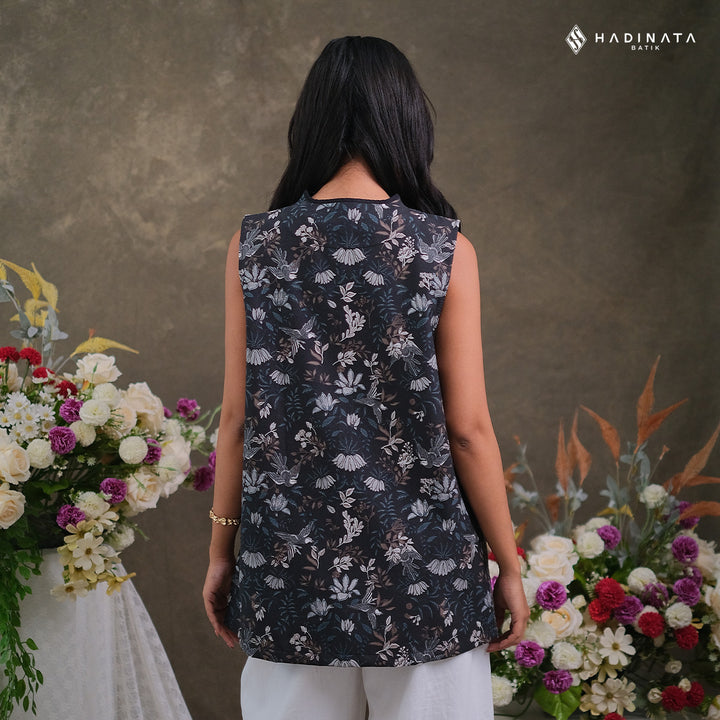 Hadinata Batik Premium Outer Wanita Superfine Furing Widuri Black