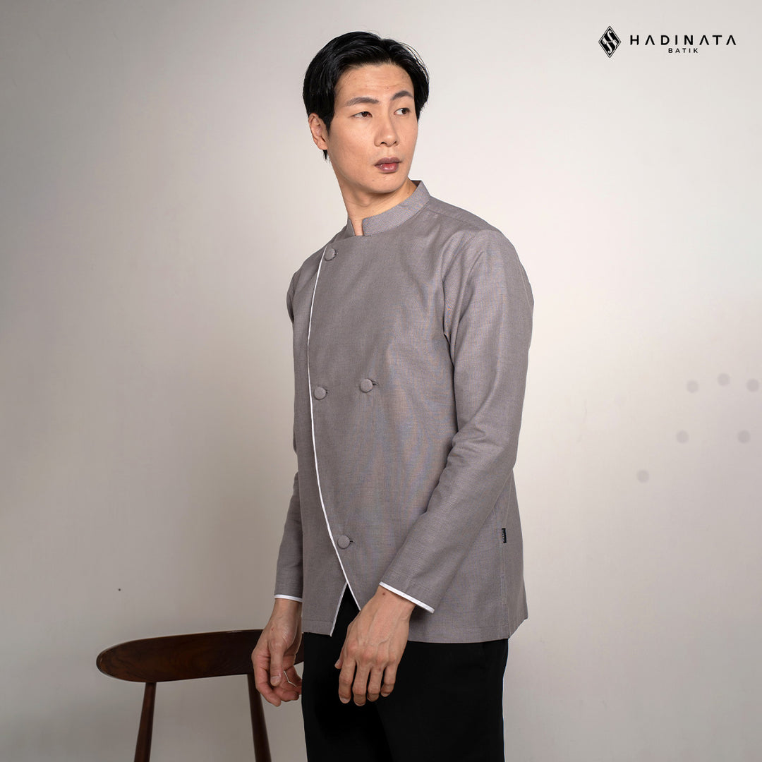 Hadinata Batik Premium Beskap Pria Lengan Panjang Dobby Furing Prakarsa
