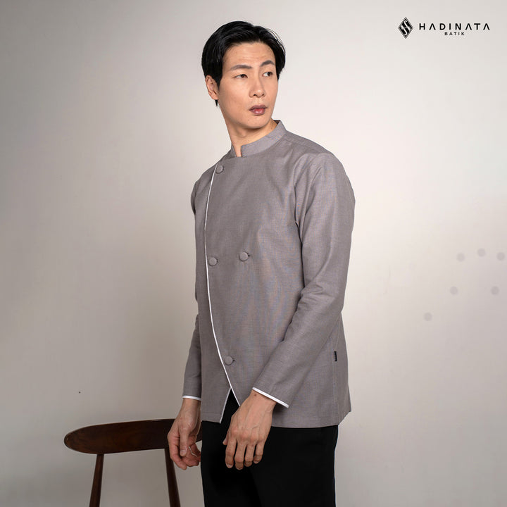 Hadinata Batik Premium Beskap Pria Lengan Panjang Dobby Furing Prakarsa