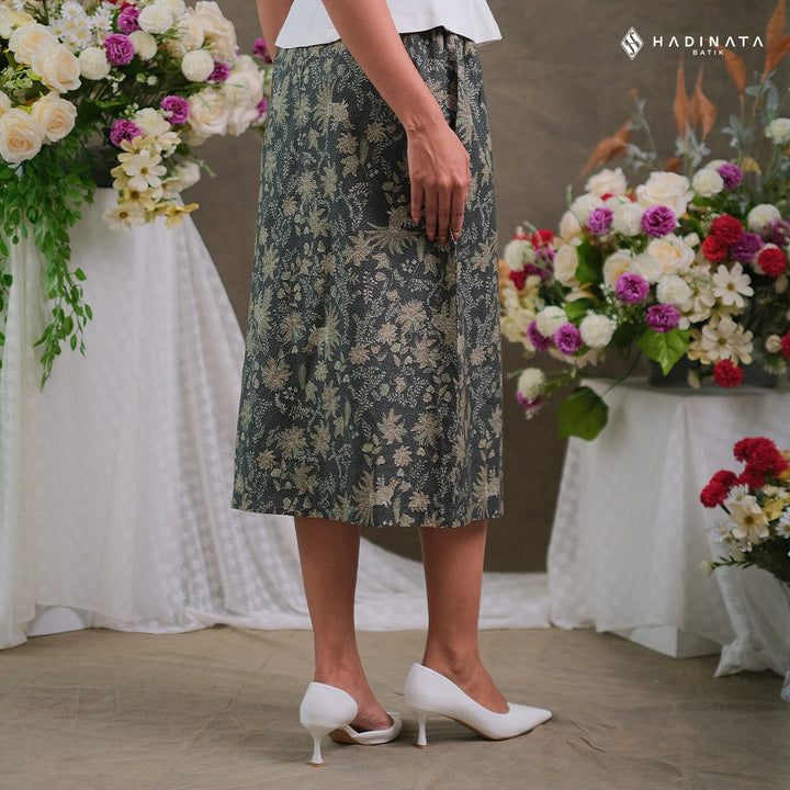 Hadinata Batik Premium Rok Batik Wanita Senandika Green