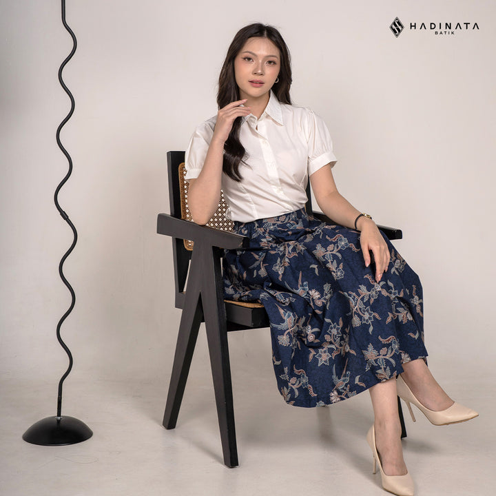 Hadinata Batik Premium Rok Batik Wanita Rinanti Navy