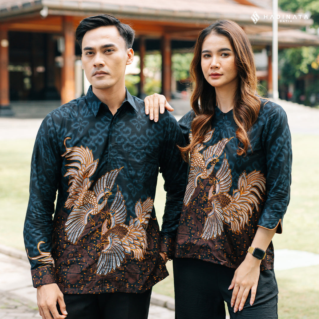 Hadinata Batik Sarimbit Set Batik Couple Rajendra Rihana - Kemeja Panjang & Blouse