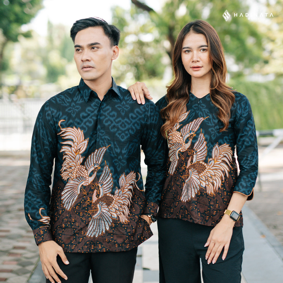 Hadinata Batik Sarimbit Set Batik Couple Rajendra Rihana - Kemeja Panjang & Blouse