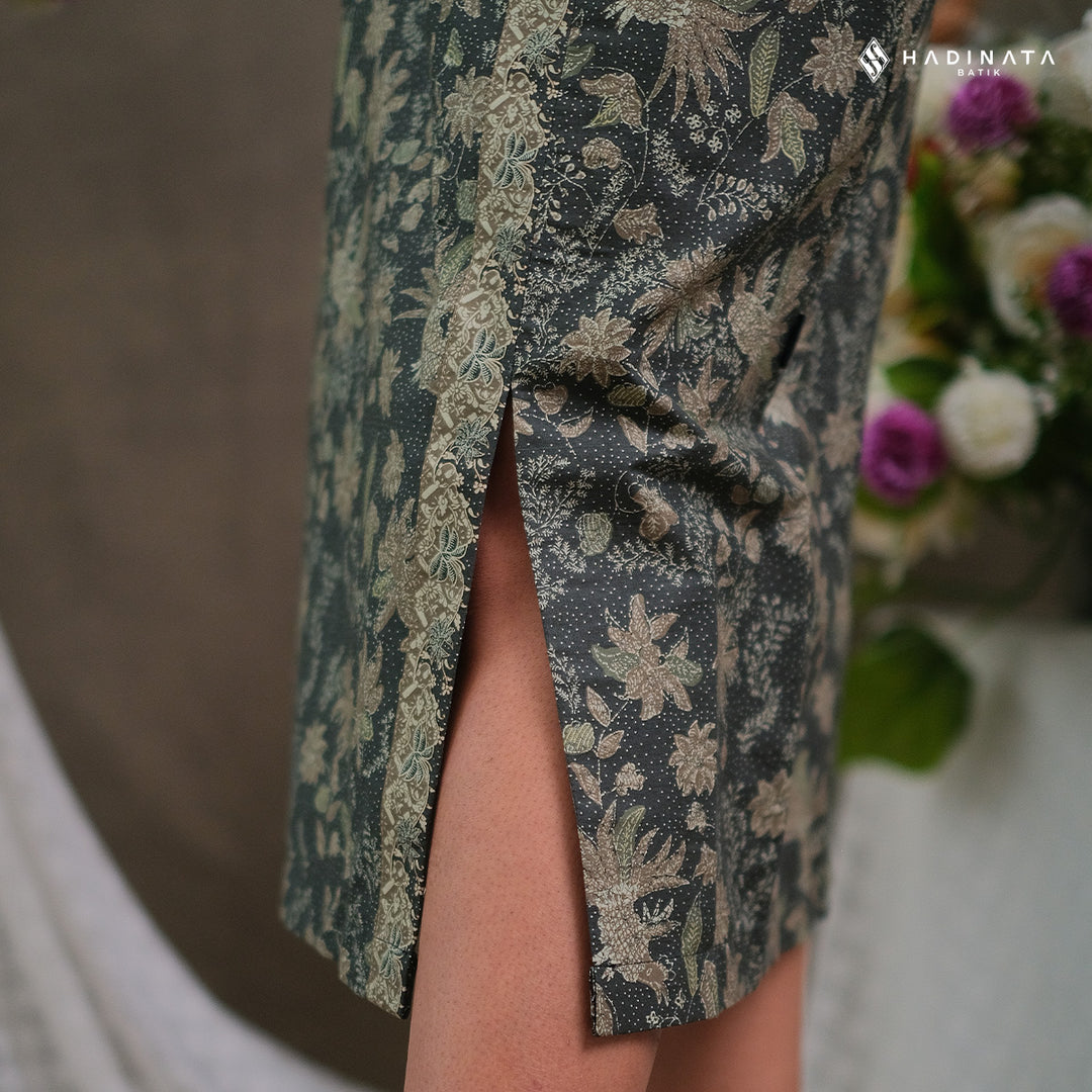 Hadinata Batik Premium Rok Batik Wanita Senandika Green