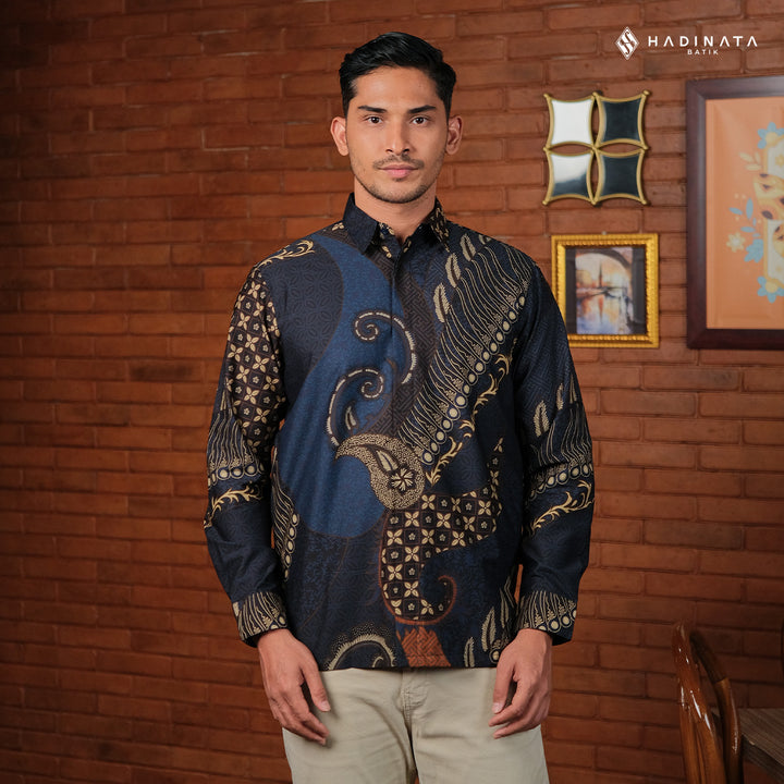 Kemeja Lengan Panjang - Deswan Navy