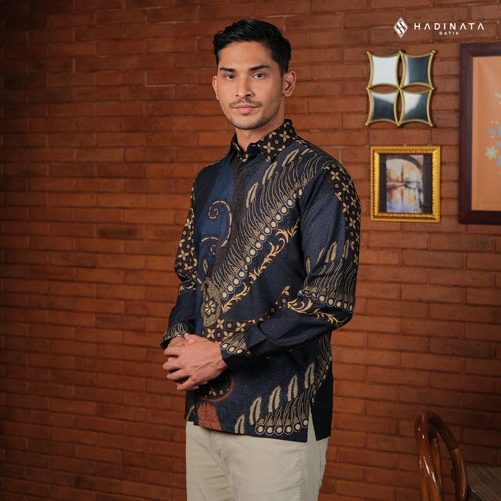 Kemeja Lengan Panjang - Deswan Navy