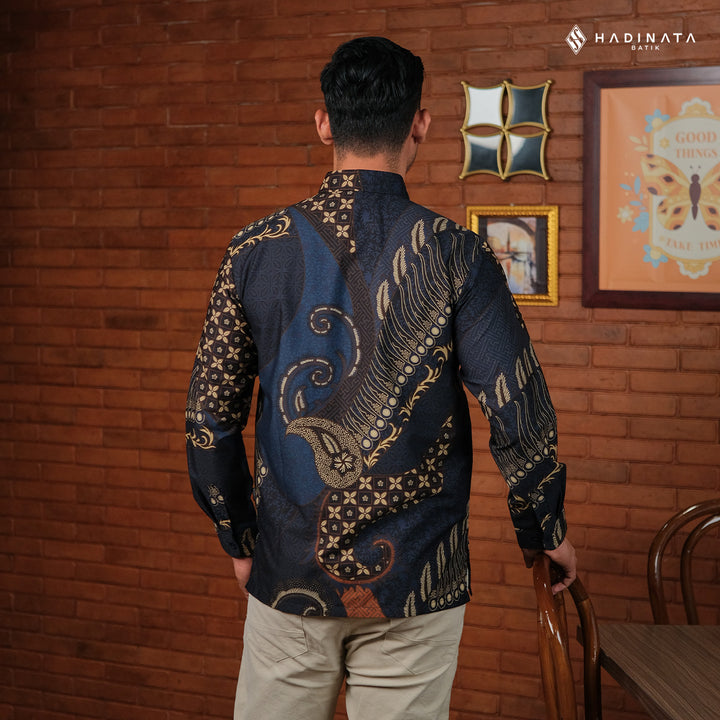 Kemeja Lengan Panjang - Deswan Navy