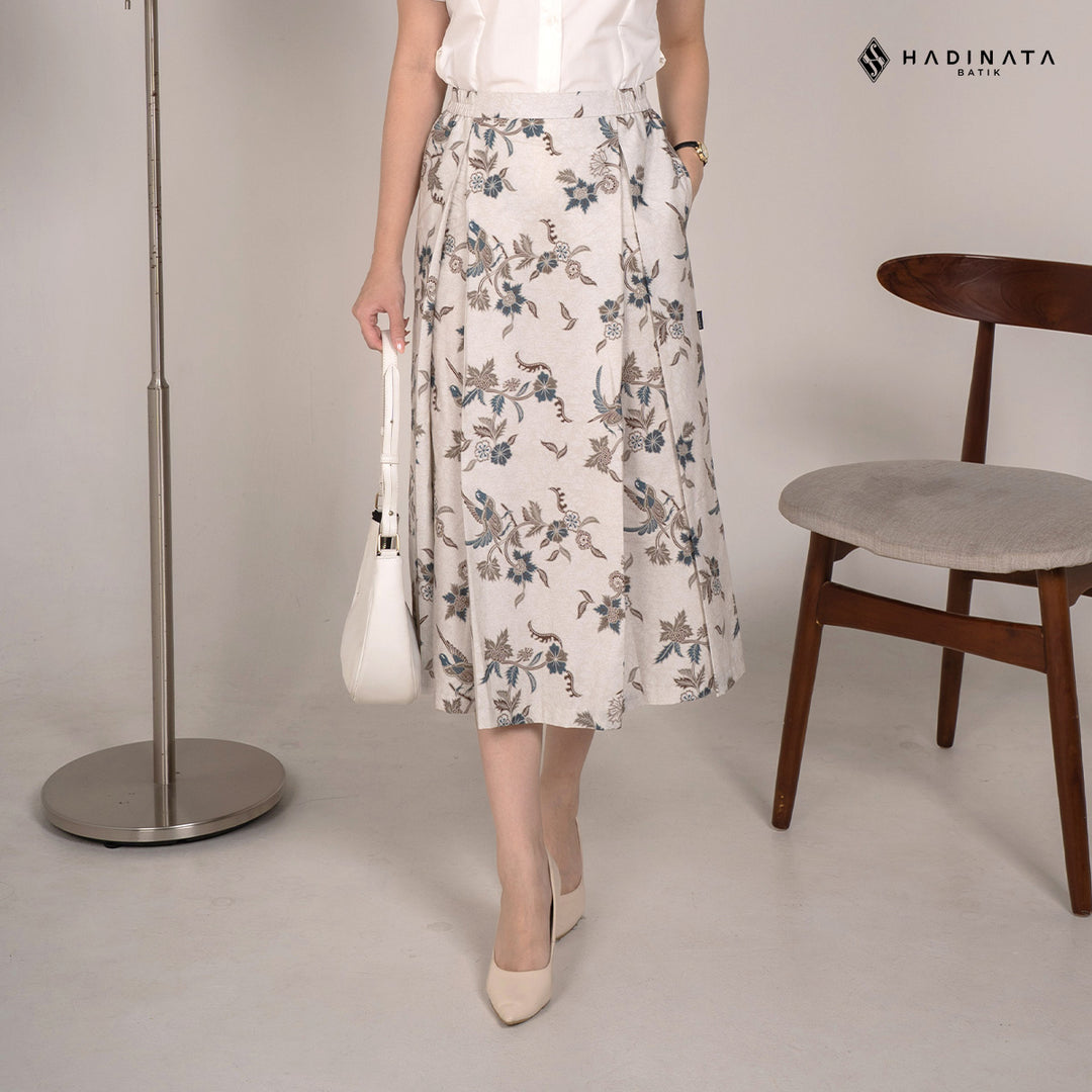 Hadinata Batik Premium Rok Batik Wanita Rinanti Cream