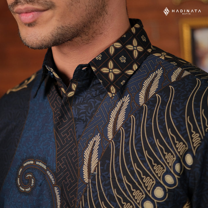 Kemeja Lengan Panjang - Deswan Navy