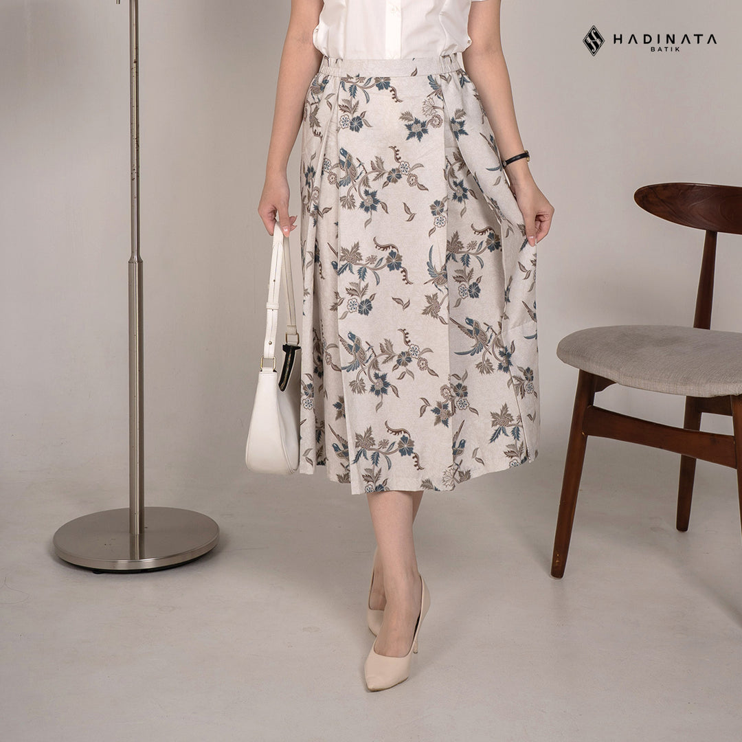 Hadinata Batik Premium Rok Batik Wanita Rinanti Cream