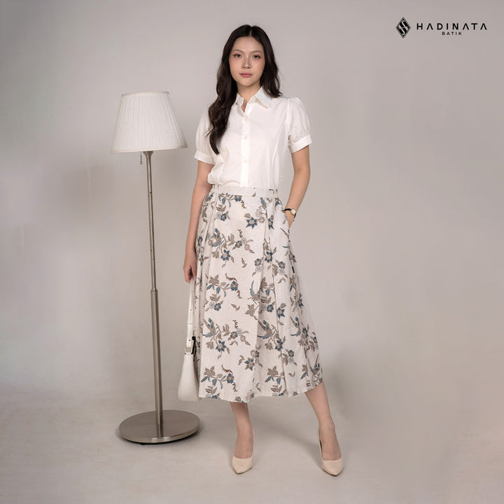 Hadinata Batik Premium Rok Batik Wanita Rinanti Cream
