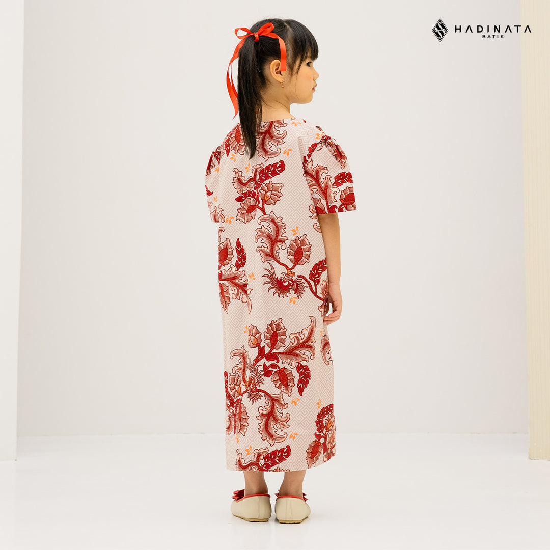 Hadinata Batik Premium Dress Anak Superfine Gracika Red