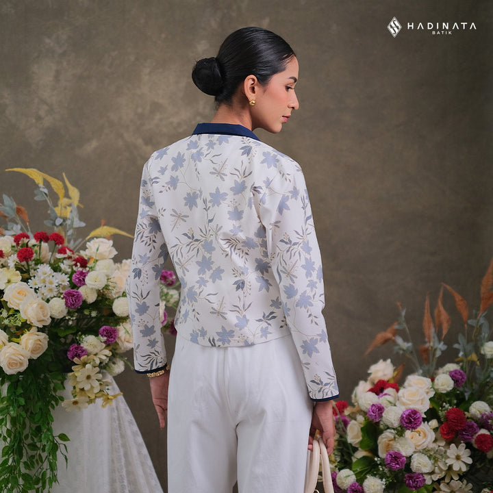 Hadinata Batik Premium Blazer Wanita Vidalea White