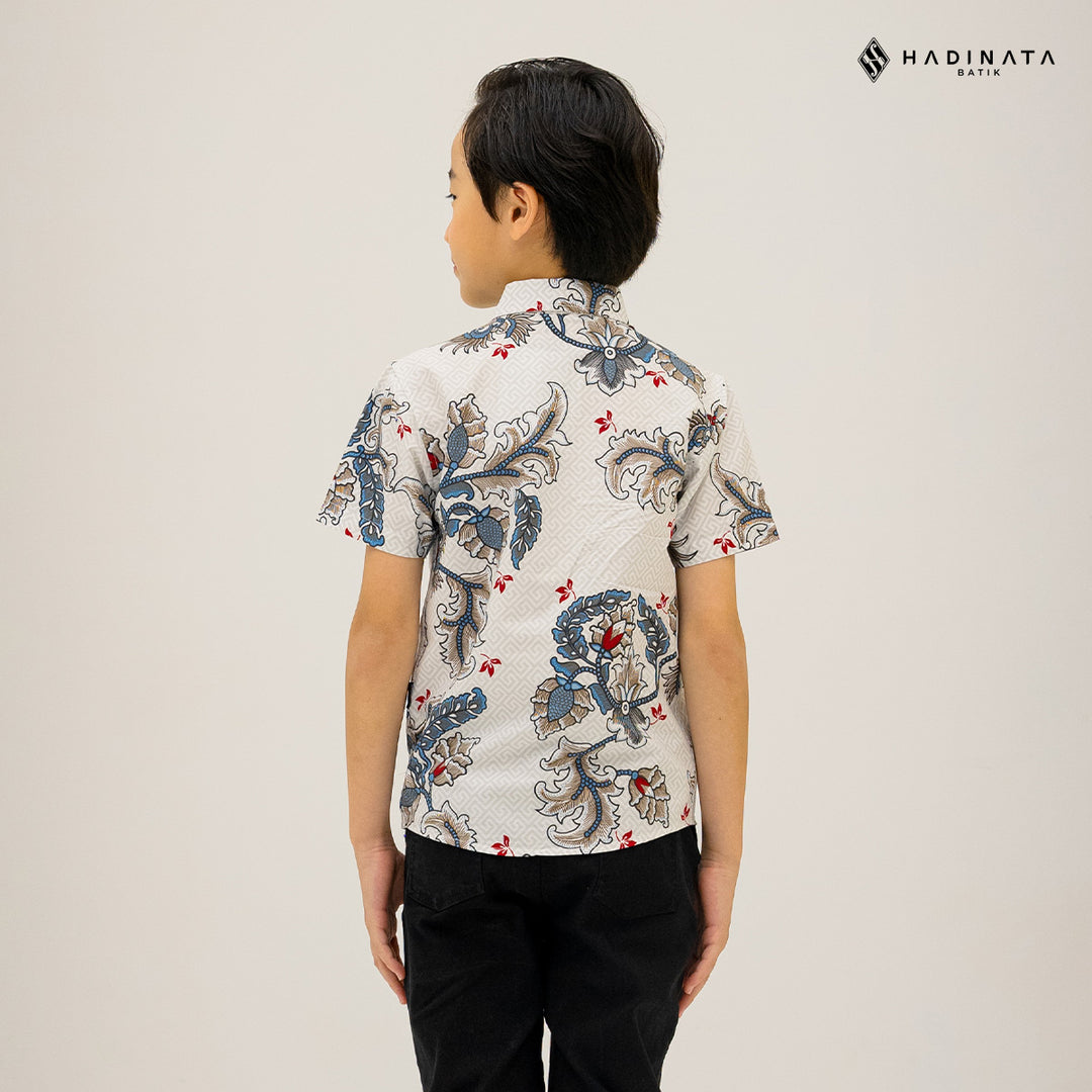Hadinata Batik Kemeja Anak Superfine Gracika White