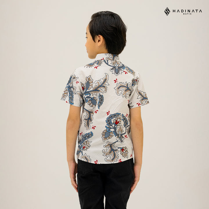 Hadinata Batik Kemeja Anak Superfine Gracika White