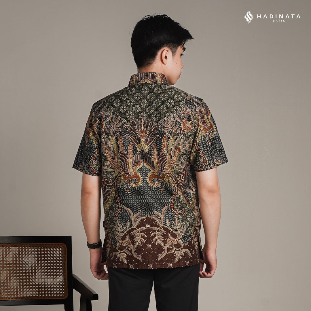 Hadinata Batik Premium Kemeja Batik Pria Lengan Pendek Superfine Centana Centani Sogan