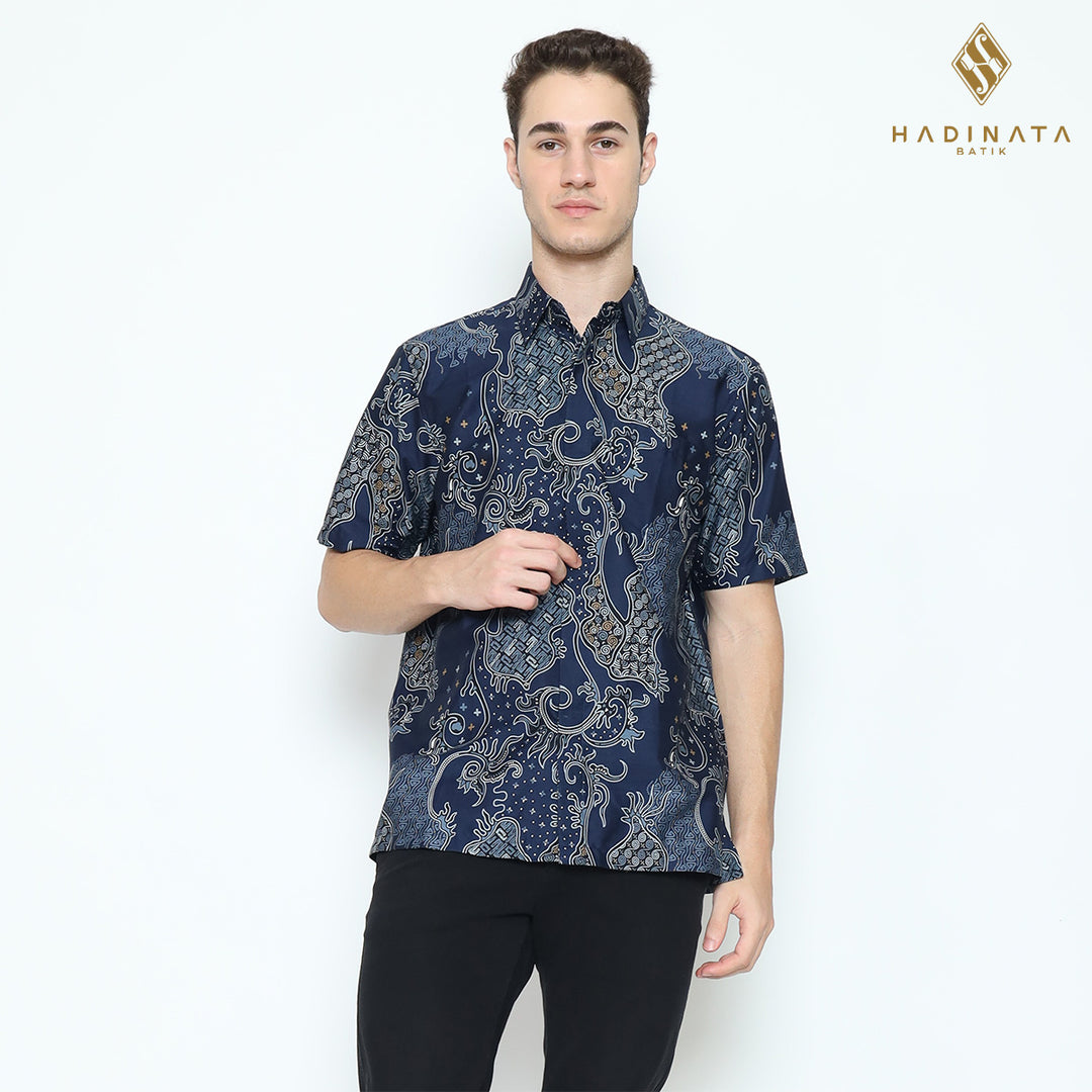 Hadinata Batik Kemeja Pendek Superfine Samudra Sundari