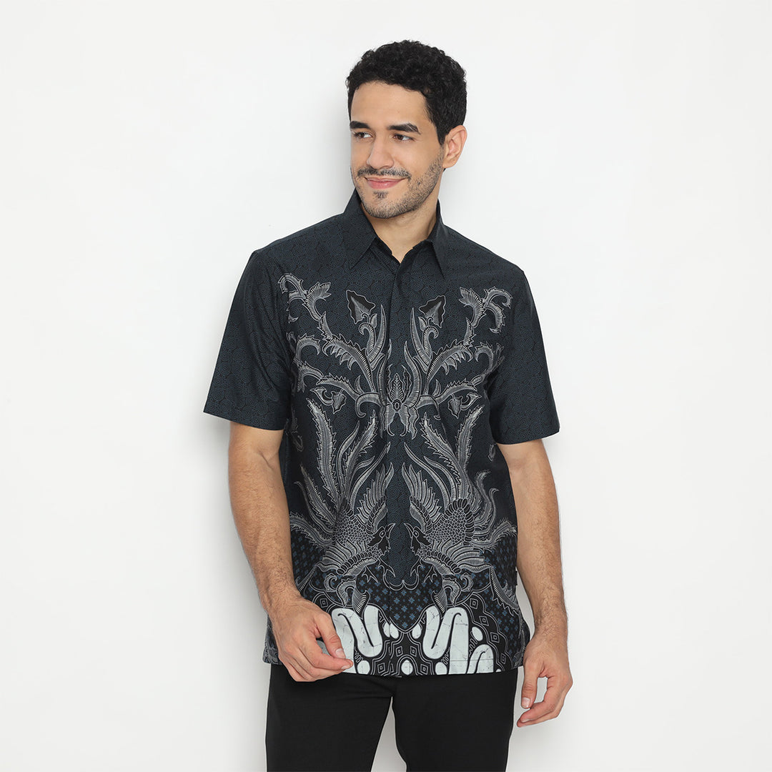 Hadinata Batik Pria Kemeja Pendek Slimfit Ranvir Ranita