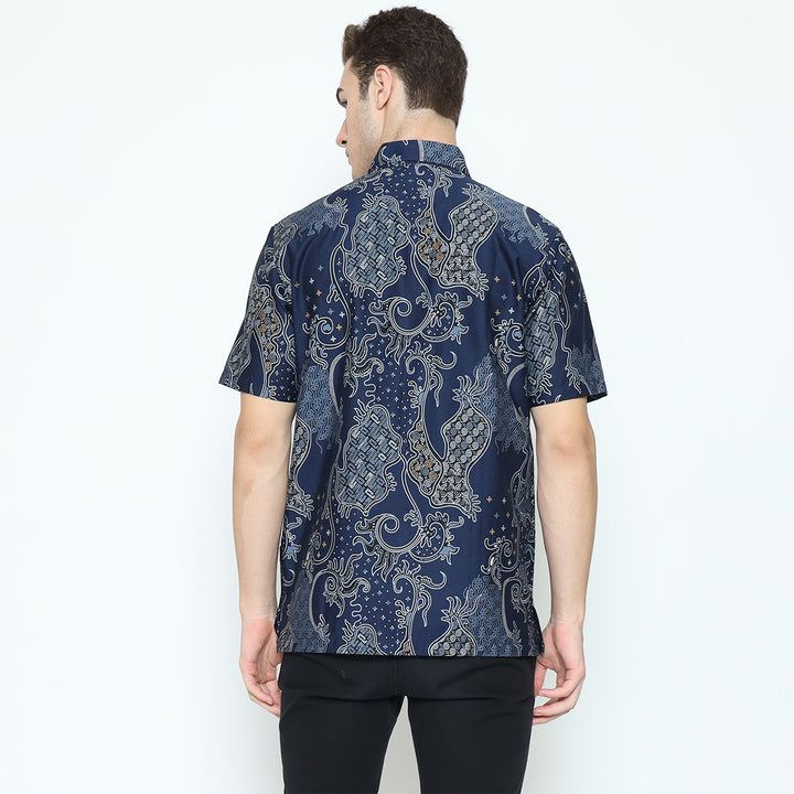 Hadinata Batik Kemeja Pendek Superfine Samudra Sundari