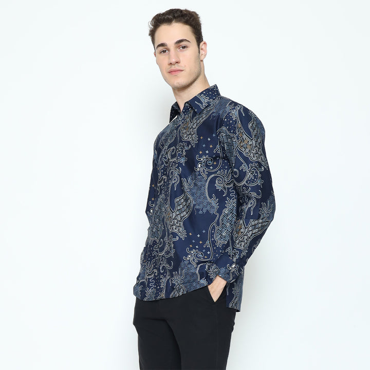 Hadinata Batik Kemeja Panjang Furing Superfine Samudra Sundari