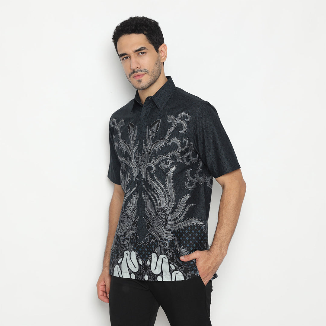 Hadinata Batik Pria Kemeja Pendek Slimfit Ranvir Ranita