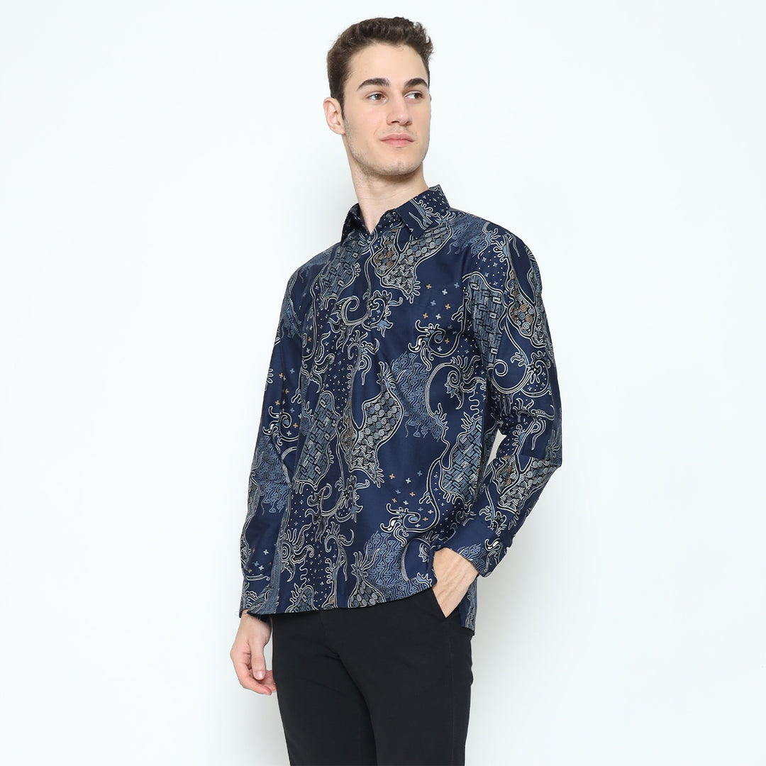 Hadinata Batik Kemeja Panjang Furing Superfine Samudra Sundari