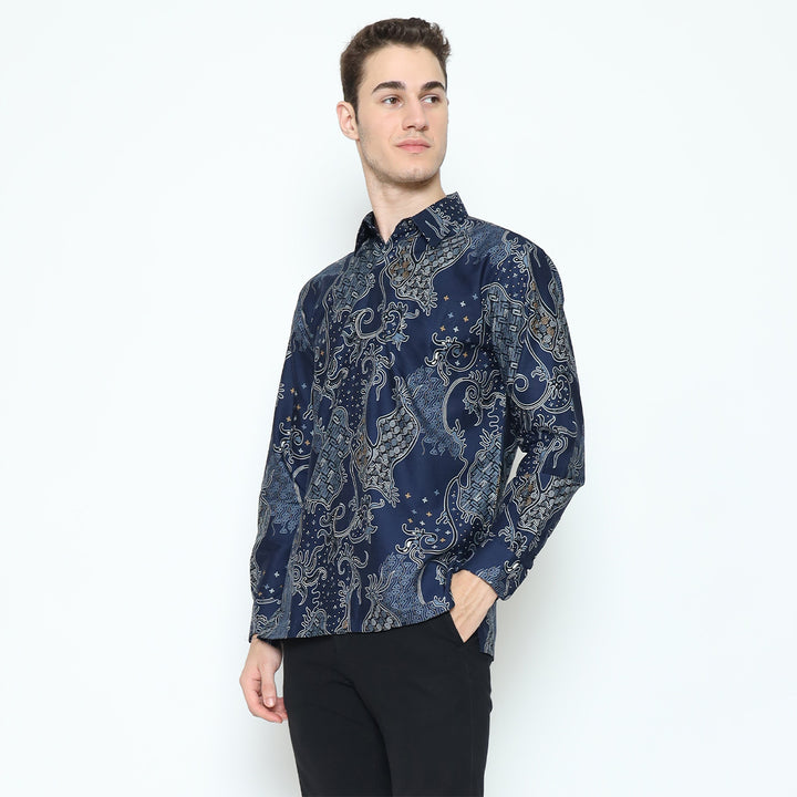 Hadinata Batik Kemeja Panjang Furing Superfine Samudra Sundari