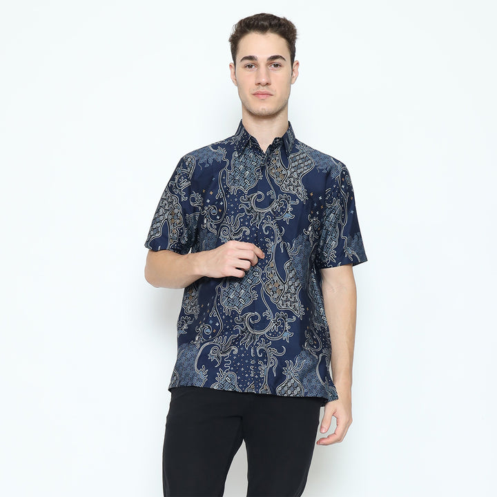Hadinata Batik Kemeja Pendek Superfine Samudra Sundari