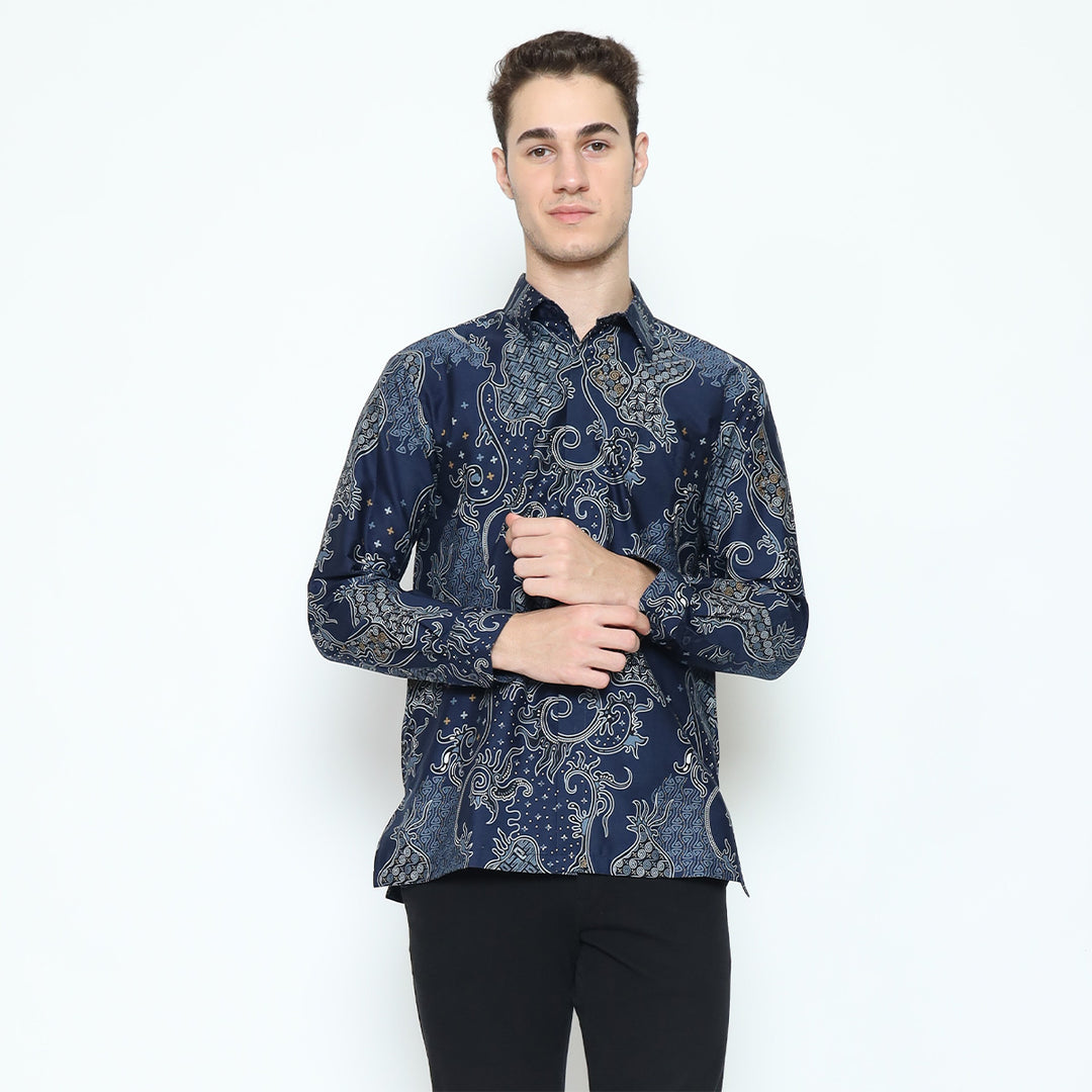 Hadinata Batik Kemeja Panjang Furing Superfine Samudra Sundari