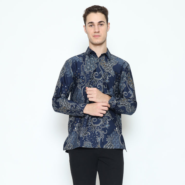 Hadinata Batik Kemeja Panjang Furing Superfine Samudra Sundari