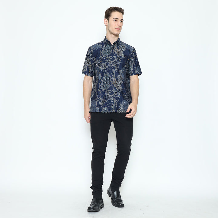 Hadinata Batik Kemeja Pendek Superfine Samudra Sundari