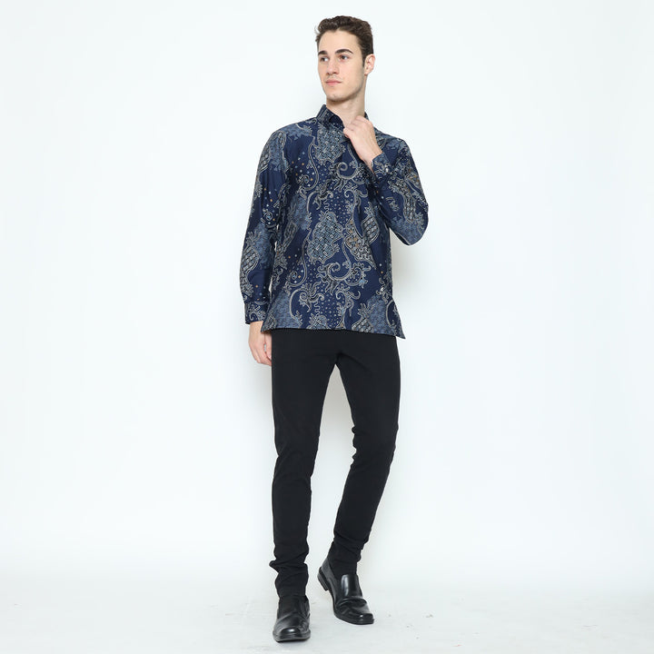 Hadinata Batik Kemeja Panjang Furing Superfine Samudra Sundari