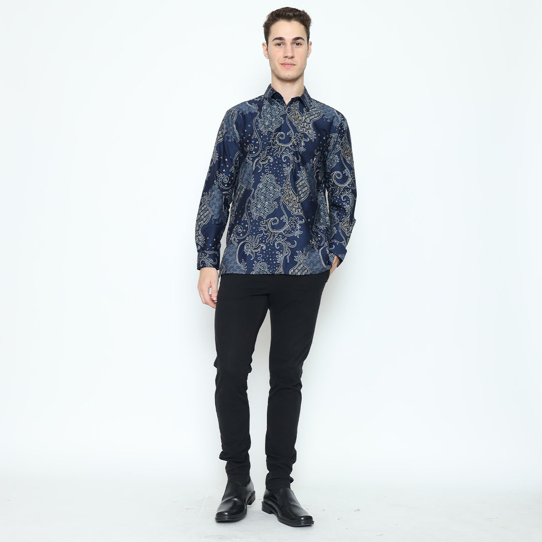 Hadinata Batik Kemeja Panjang Furing Superfine Samudra Sundari