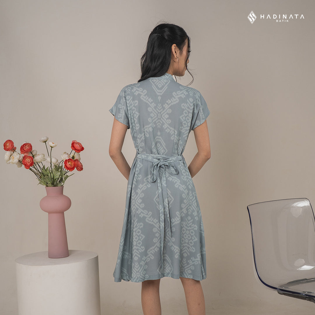 Hadinata Batik Premium Dress Batik Wanita Kalasema Blue