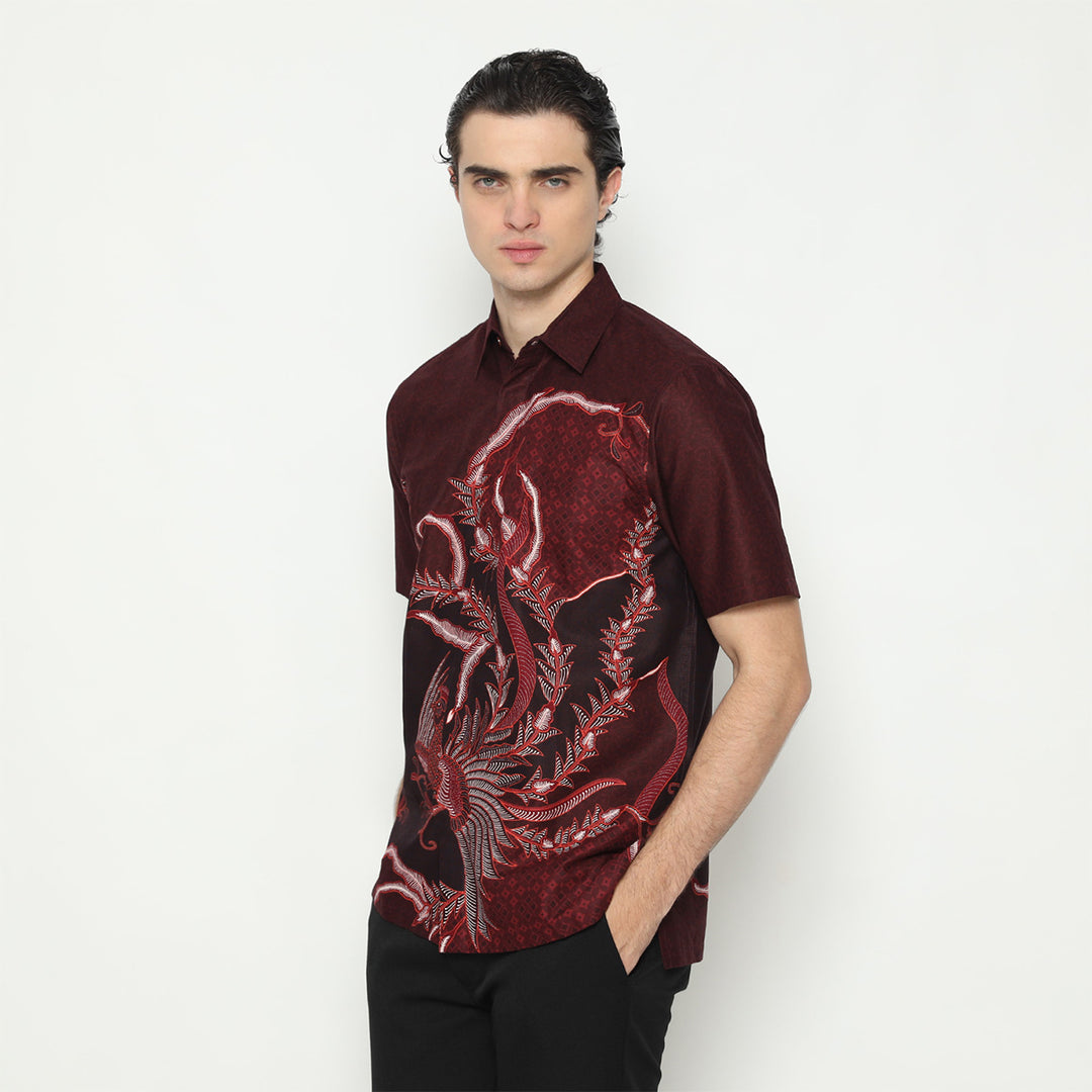 Hadinata Batik Pria Kemeja Pendek Genta Gyana